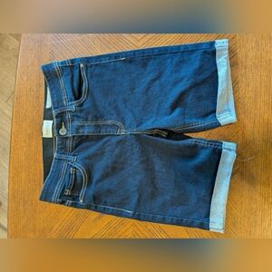 Angels Dark Wash Denim Rolled-Hem Shorts Size 29 Everflex Bermuda